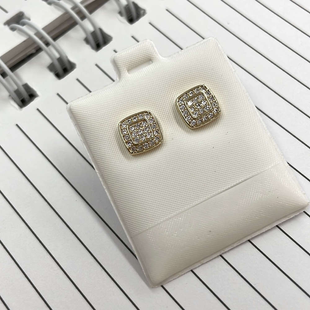 Double square gold filled studs